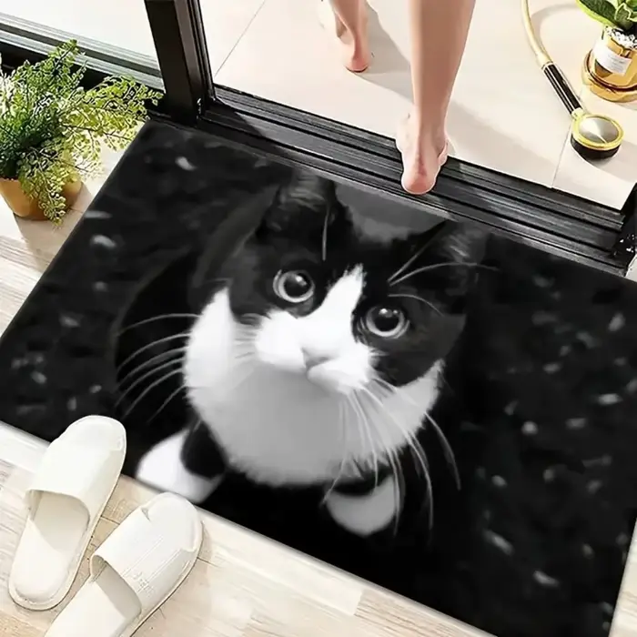 Tapis de porte à thème chaton