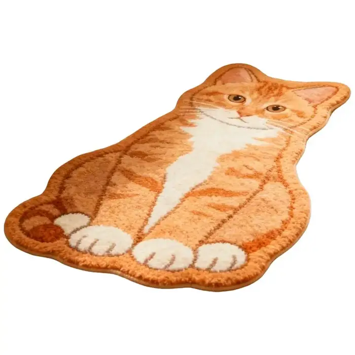 Tapis en imitation cachemire pour chat, doux, pour chambre à coucher, décoration de salon, forme irr