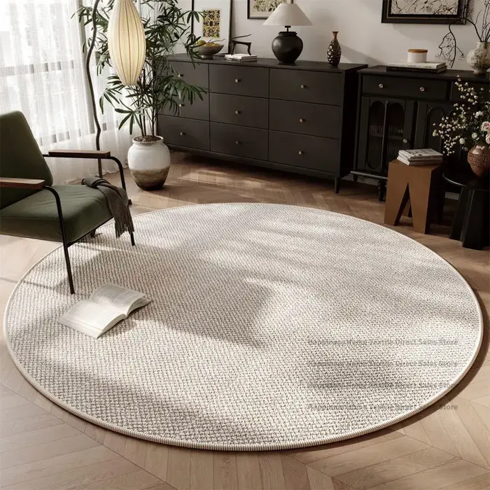 Tapis pour salon, tapis rond moderne pour chambre à coucher