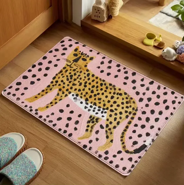 Tapis de baignoire léopard de luxe Simple