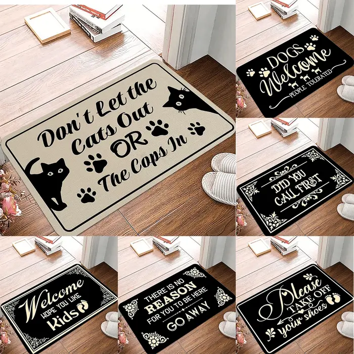 Tapis de bienvenue amusants