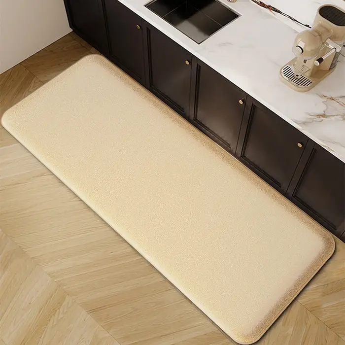 Tapis de cuisine épais antidérapant de grande taille, en flanelle, absorbant l'eau et l'huile, lavab