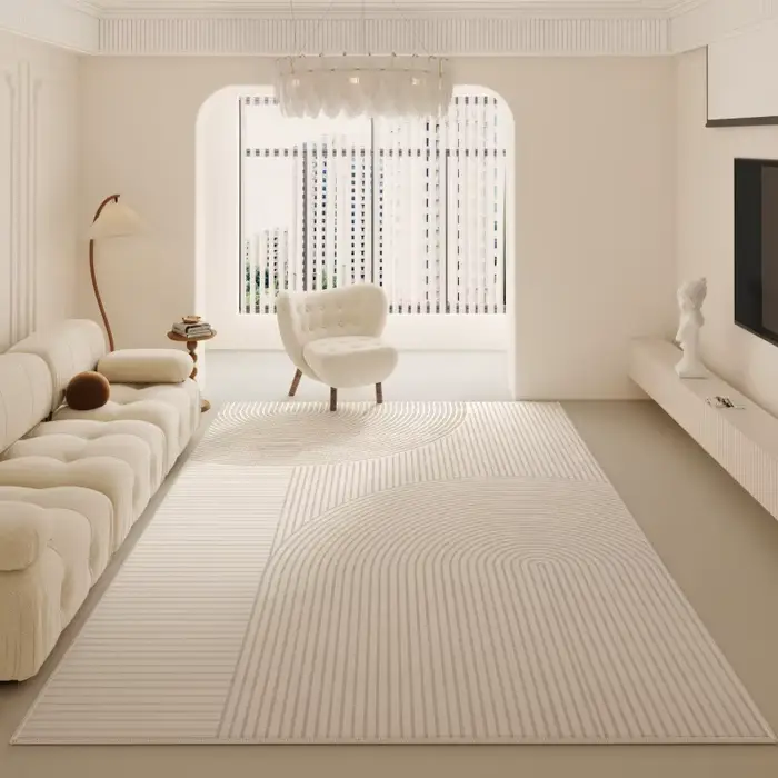 Tapis de salon minimaliste de luxe