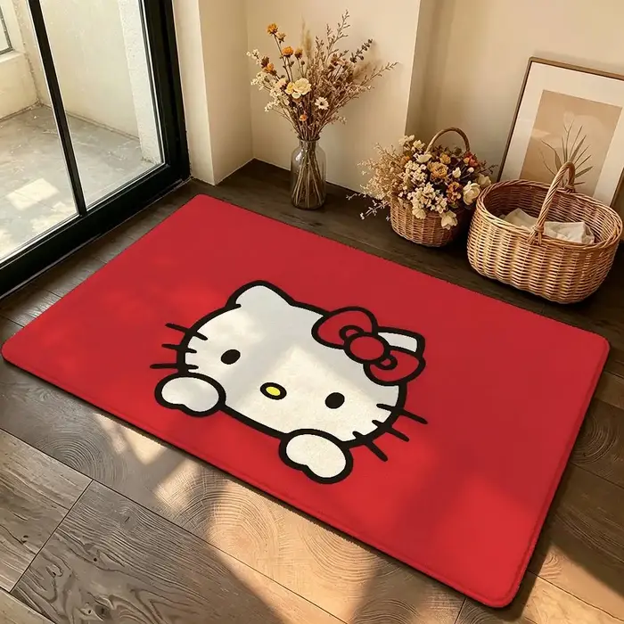 Tapis mignon K-hello-H-KittyS Kawaii, tapis antidérapant pour salle de bain, tapis de porte, tapis d