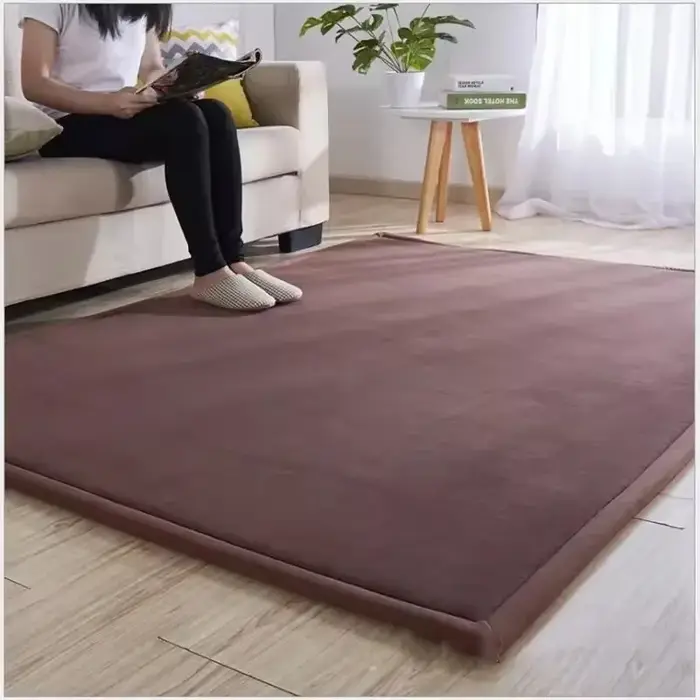 Tapis antidérapant rembourré en velours corail épais 3cm