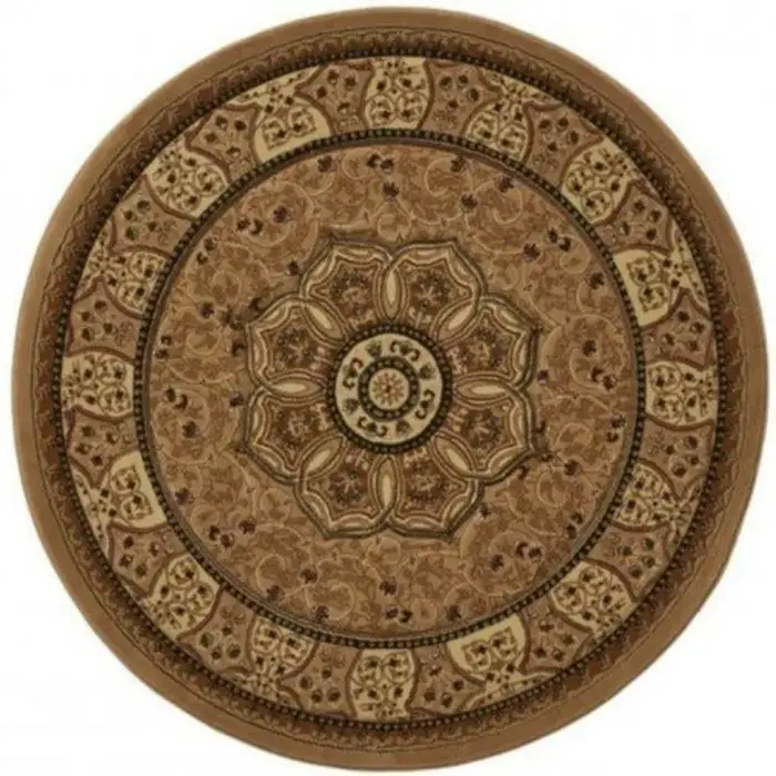 Tapis rond Paisley Heritage : Teal Crème