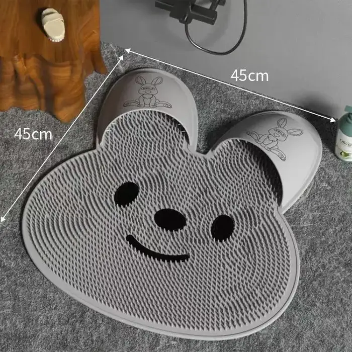 Tapis antidérapant de douche de salle de bain de lapin, tapis de pied de Massage circulaire, ventous