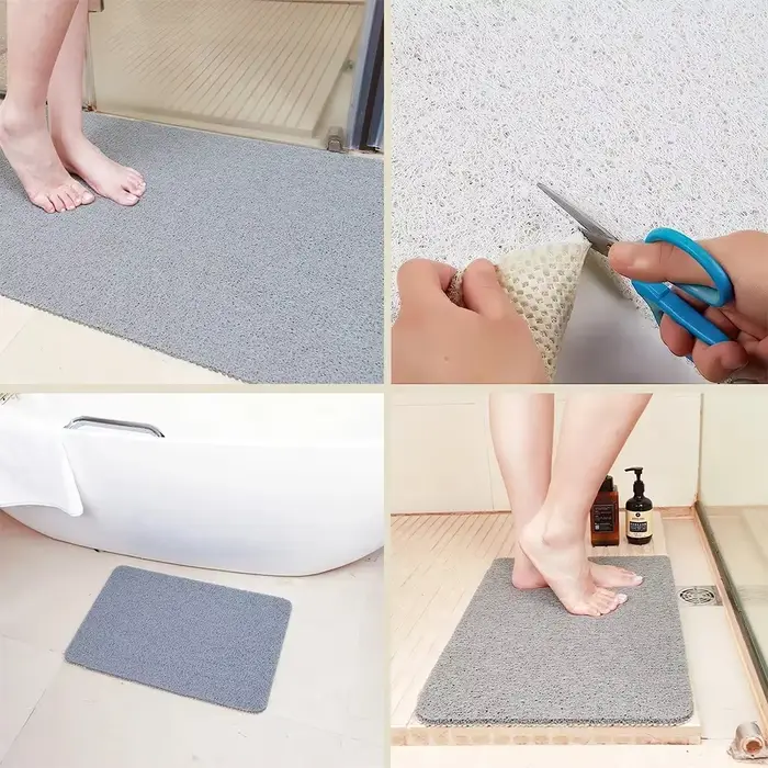 Tapis de douche/baignoire antidérapant et confortable en PVC
