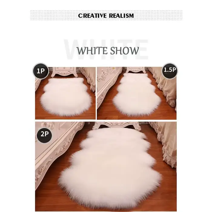 Tapis pelucheux lavable pour chambre à coucher