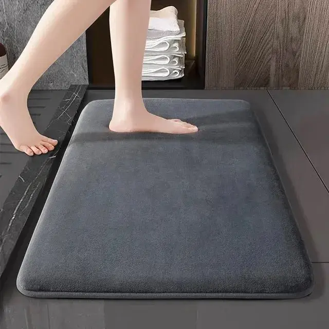 Tapis de bain en mousse à mémoire de forme, super doux, absorbant, antidérapant, lea Runner pour dou